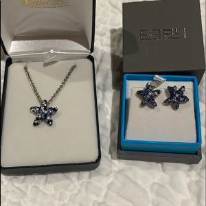 Effy SS Blue Sapphire Starfish Set